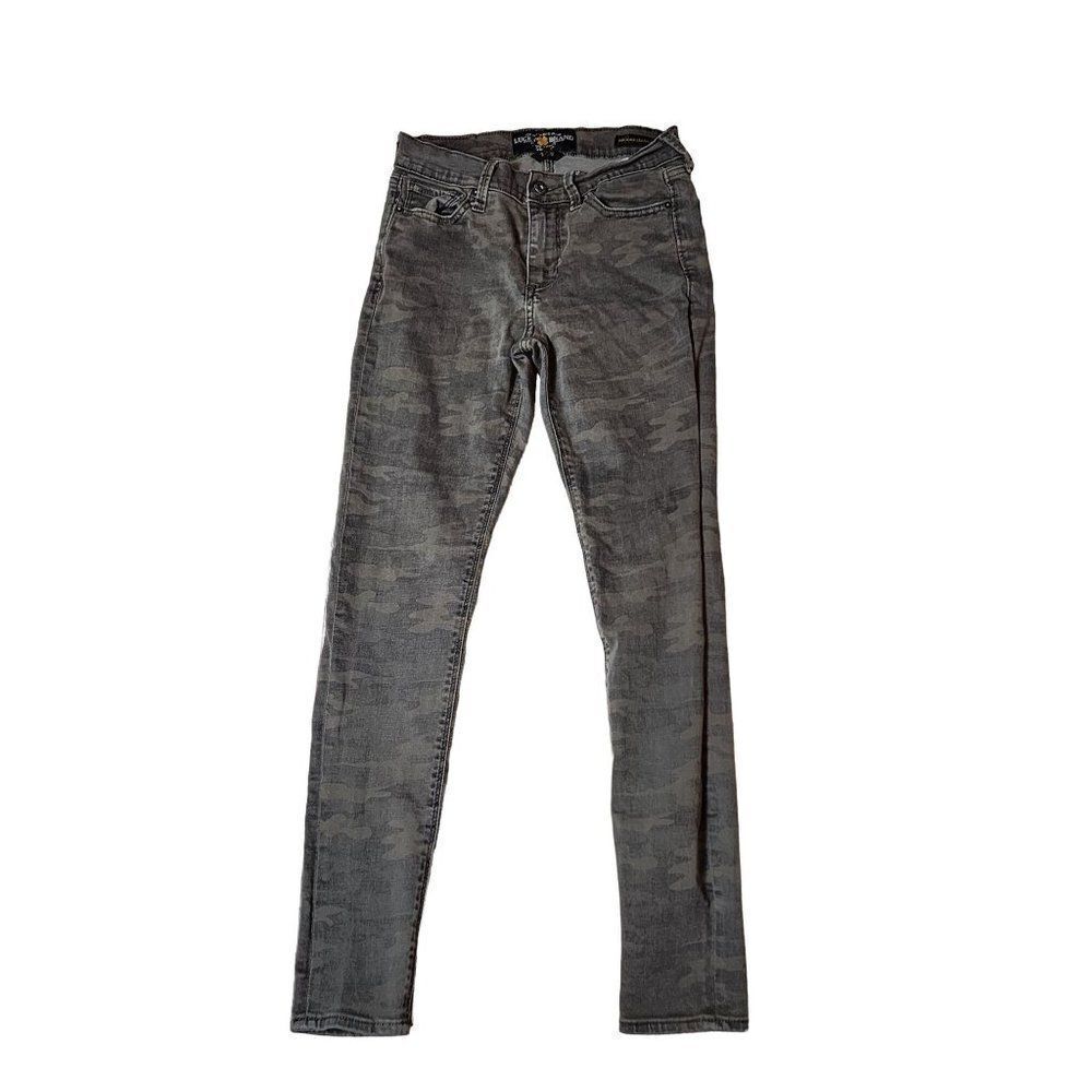 Lucky Brand Camo Print Brooke Legging Jeans, Size 2